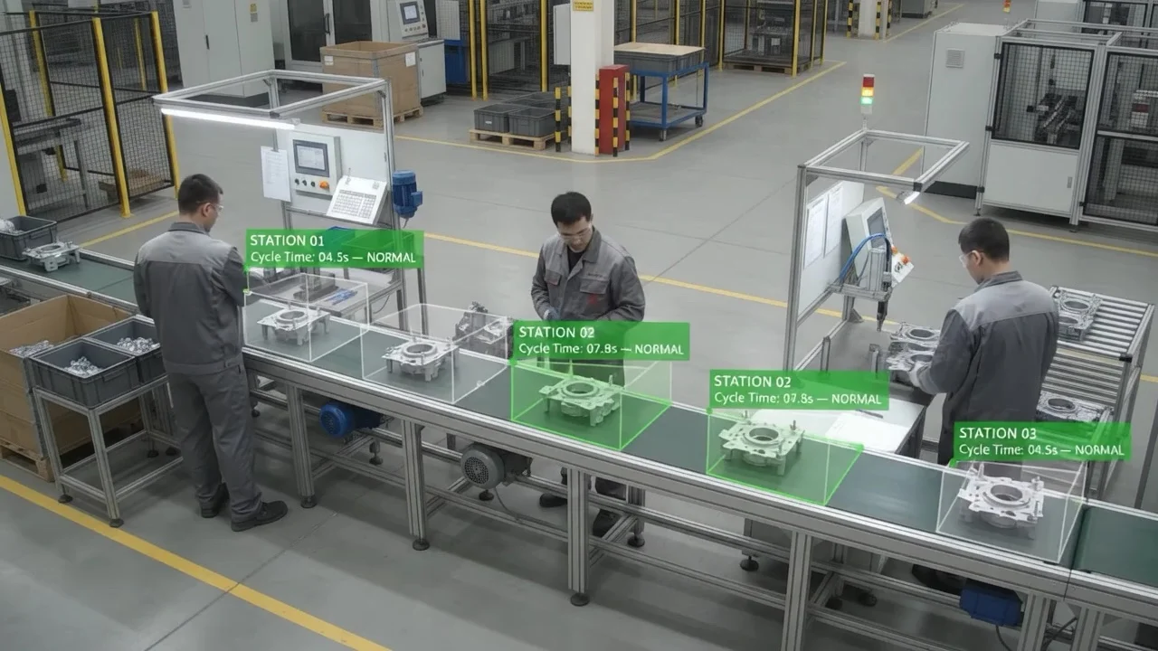 FlowIQ cycle time analysis across production stations